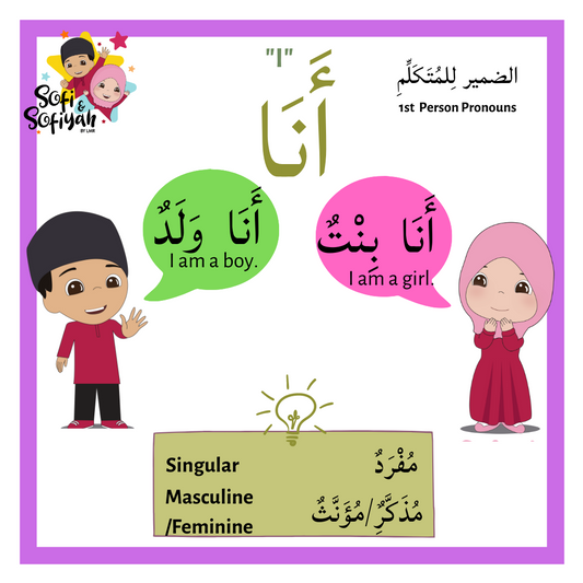 1st Person Pronouns (الضمير للمُتَكَلِّم/للمُتَكَلِّمَة); أَنَا - نَحْنُ (Part 1)