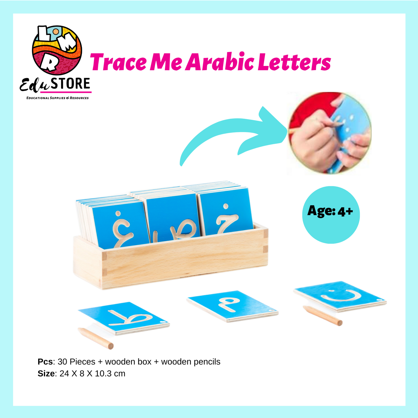 Trace Me Letters (Arabic. English Lowercase, English Uppercase)