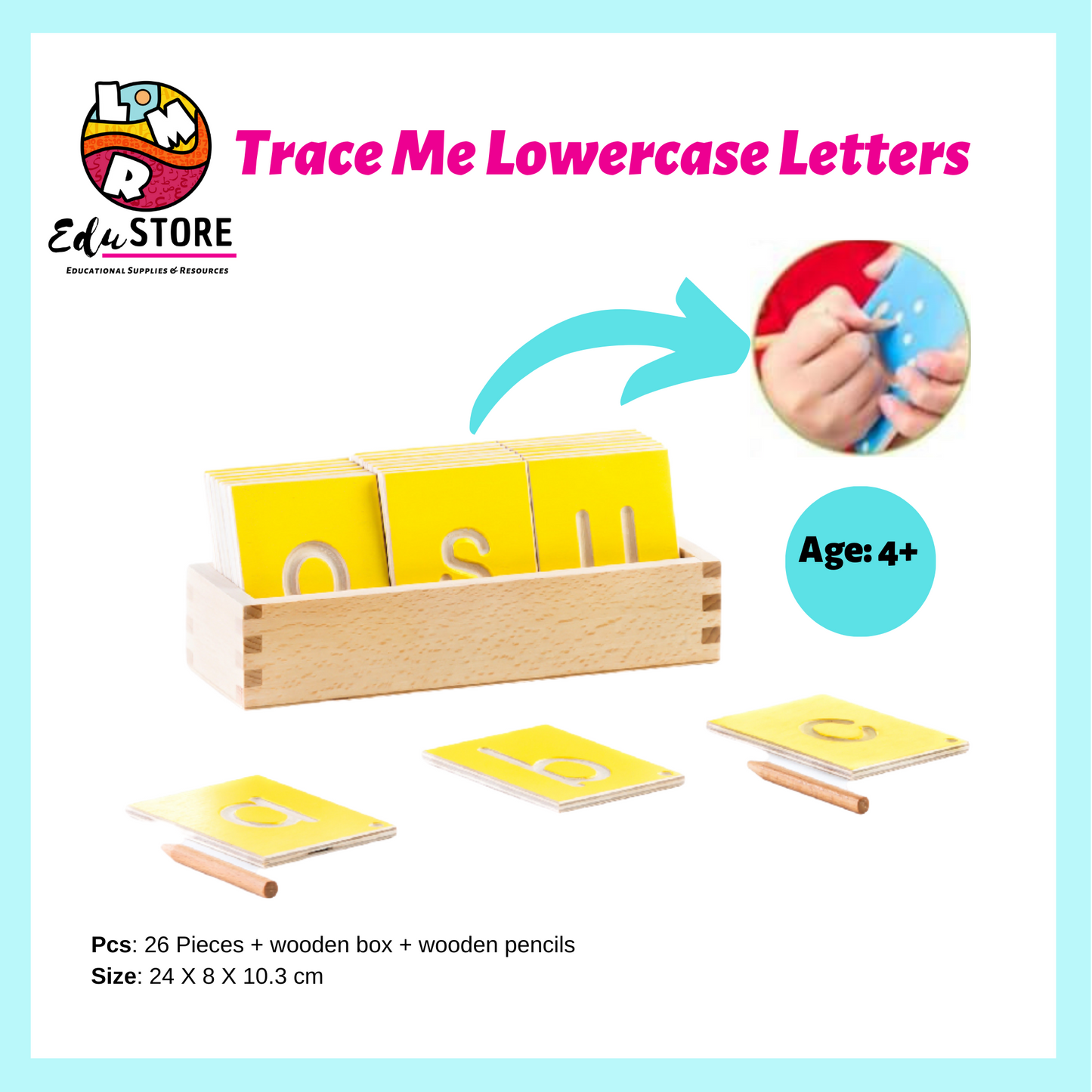 Trace Me Letters (Arabic. English Lowercase, English Uppercase)